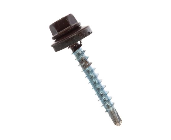 Кровельный саморез Госкреп 4,8х35 RAL 8017 коричневый шоколад 10 шт., подвес 2-0019140 – изображение 3