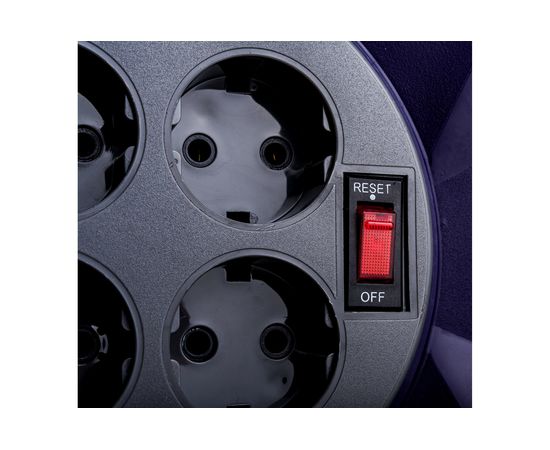 Силовой удлинитель ЭРА RPx4s2x1.0 40m на пластиковой катушке б/з 4 гнезда 40м ПВС 2х1 Б0043051 – изображение 3