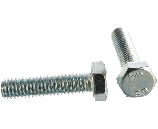 Болт Стройметиз полная резьба DIN933 М6х25, класс прочности 5.8, цинк 100 шт. 3011238 – изображение 3