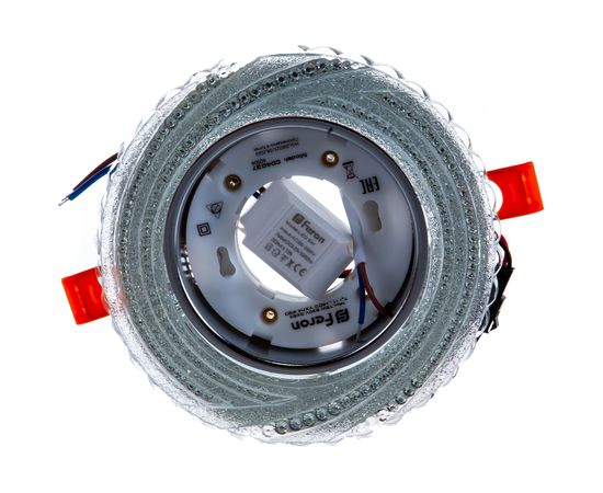 Встраиваемый потолочный светильник FERON 20LED, 2835 SMD 4000K 15W GX53 без лампы, прозрачный хром CD4037 40504 – изображение 3