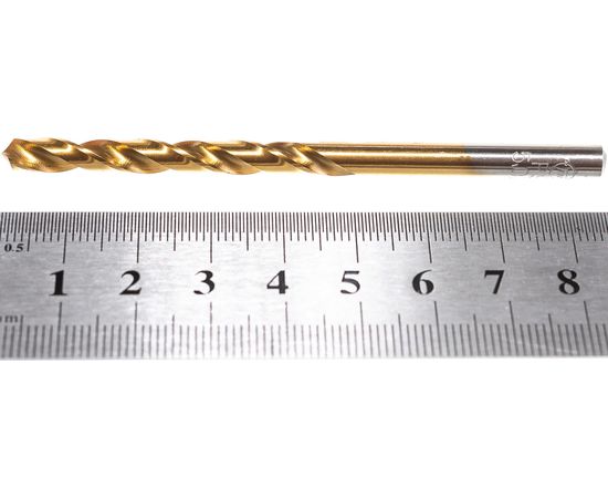 Сверло по металлу (5х86х52 мм; А1; Р9; нитрид титана) Туламаш 66354 – изображение 3