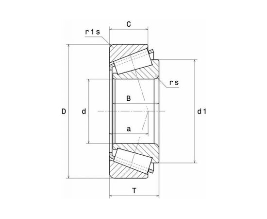 Однорядный конический роликоподшипник НСН 25x62x17 30305 – изображение 3