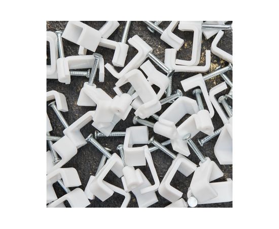 Плоский крепеж кабеля REXANT 14x7 мм, белый 50 шт 07-4214 – изображение 4