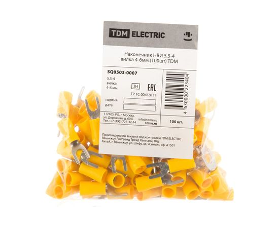 Наконечник TDM НВИ 5,5-4 вилка 4-6мм 100шт SQ0503-0007 – изображение 4