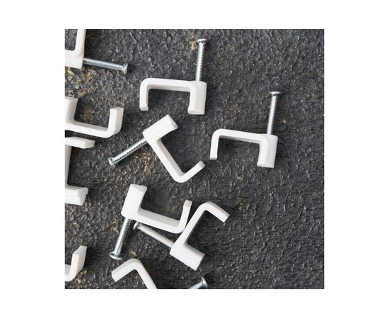 Плоский крепеж кабеля REXANT 14x7 мм, белый 50 шт 07-4214 – изображение 5