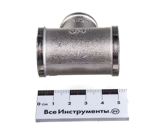 Переходной никелированный тройник STOUT ВВ 3/4X1/2X3/4 RG008Q0QTEIEBL – изображение 6