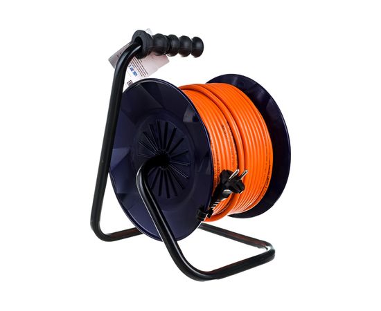 Силовой удлинитель ЭРА RPx4s2x1.0 40m на пластиковой катушке б/з 4 гнезда 40м ПВС 2х1 Б0043051 – изображение 6
