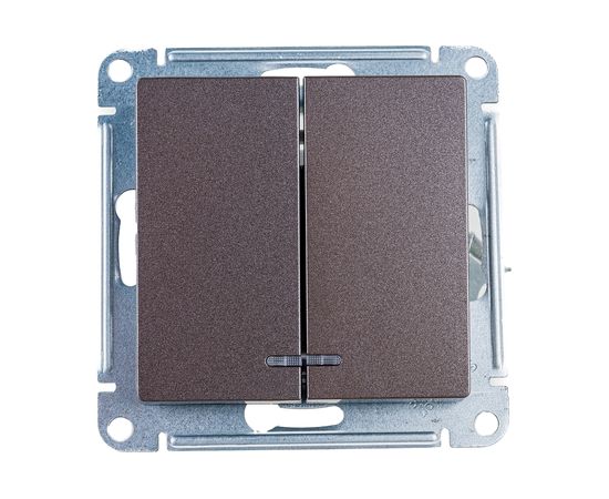 Механизм выключателя Schneider Electric 2-кл. ATLAS DESIGN с подсветкой сх.5а 10АХ мокко 1240377 