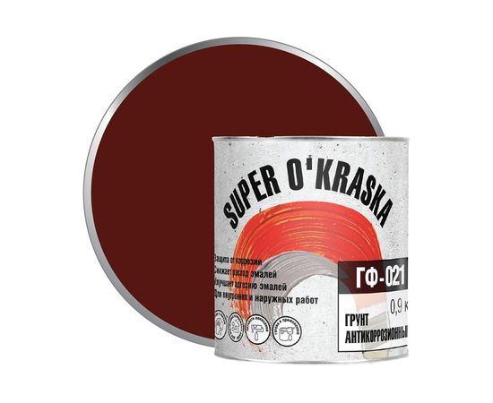 Грунт super maler ГФ-021 красно-коричневый 1,9кг Лк-00005685 
