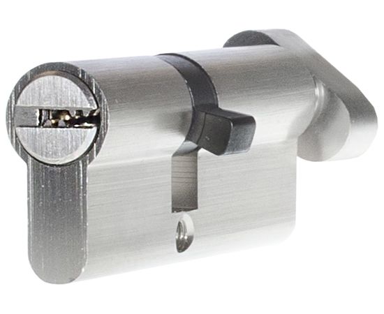 Цилиндр DOORLOCK V K2300AB N серия Variant, никелированный, 45xK35 мм, кл/пов. кнопка, 5 перф.ключей 79094 