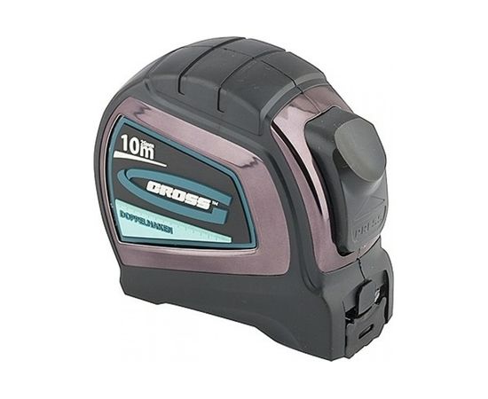 Рулетка Doppelhaken 10мx25мм, двухсторонний зацеп, нейлон, двуст.шкала GROSS 31126 