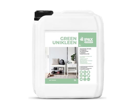 Универсальный нейтральный очиститель IPAX Green Unikleen 5 л, концентрат GUK-5-2600 