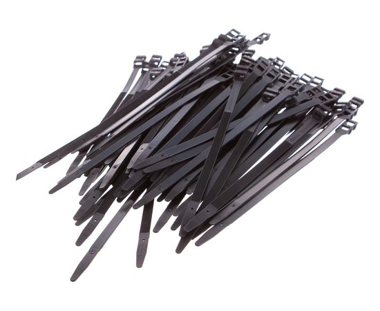 Полиамидные стяжки FORTISFLEX КСУ 9х260 черный 100 штук 53756 – изображение 2