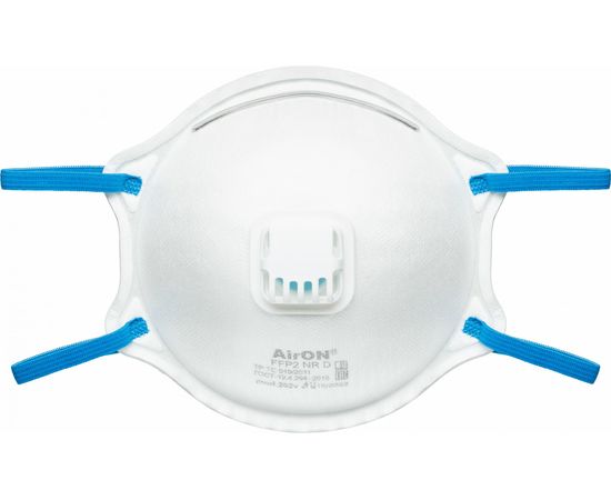 Респиратор-полумаска AirON FFP2 с боковыми ушками, 202, с клапаном, 10 штук в упаковке AG0004 – изображение 2