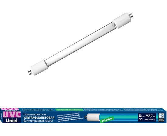 Ультрафиолетовая бактерицидная лампа Uniel UVCB, G5, CL EFL-T5-8 UL-00007281 – изображение 2
