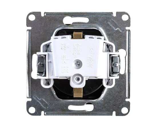 Розетка Schneider Electric AtlasDesign Мокко с заземлением, со шторками, с крышкой, 16А ATN000646 – изображение 2