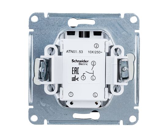 Механизм выключателя Schneider Electric 2-кл. ATLAS DESIGN с подсветкой сх.5а 10АХ мокко 1240377 – изображение 2