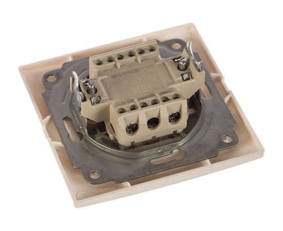 2клавишный выключатель IEK КВАРТА в сборе, белый, с индикатором EVK21-K01-10-DM – изображение 2