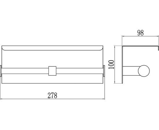 Держатель для туалетной бумаги Savol с полочкой для мобильного телефона нержавеющая сталь S-00AK57 – изображение 2
