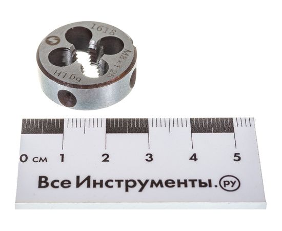 Плашка ИНСТУЛС М. 8.0х1.25х25х9 9SiCr 6g DIN223 левая 00001178585 – изображение 3