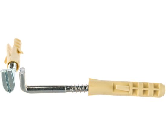 Крюк-шуруп ЕВРОПАРТНЕР L-обр. Zn d6хL65 мм, прямой шлиц, 2 шт. 13 3002 1 – изображение 3