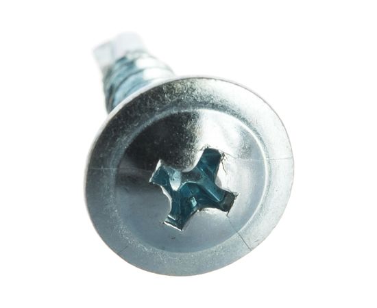 Саморез Стройметиз 4,2х19 металл-металл с прессшайбой, сверло, цинк уп. 200 шт. 2060074 – изображение 3