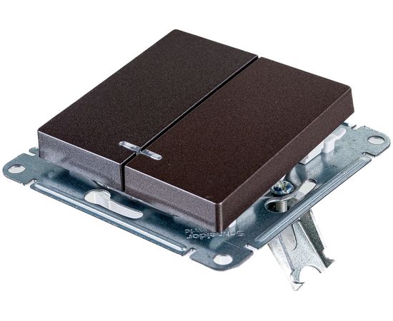 Механизм выключателя Schneider Electric 2-кл. ATLAS DESIGN с подсветкой сх.5а 10АХ мокко 1240377 – изображение 3