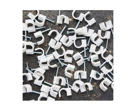 Круглый крепеж кабеля REXANT 8 мм, белый 50шт 07-4008 – изображение 4