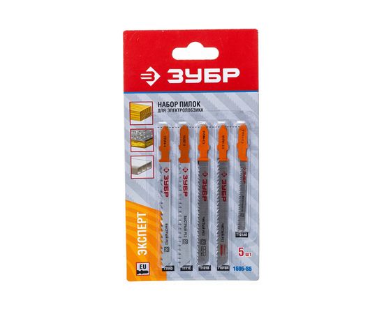 Полотна по дереву для электролобзика EU-хвостовик 5шт. Зубр 1595-S5 – изображение 5