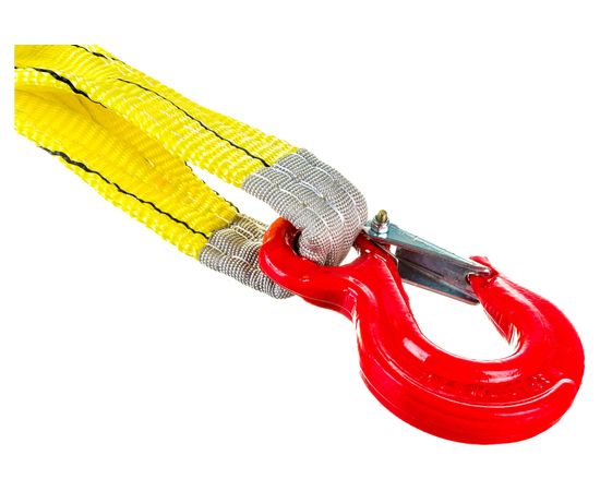 Буксировочный трос ПРОММЕТАЛЛ 6 м, 5 м лента 90 мм, крюк-петля 00005579 – изображение 5