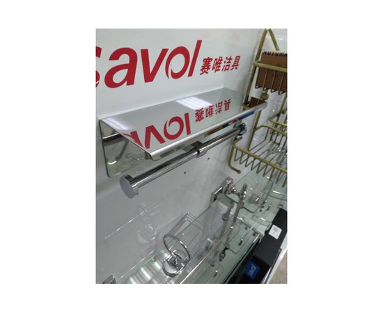 Держатель для туалетной бумаги Savol с полочкой для мобильного телефона нержавеющая сталь S-00AK57 – изображение 6