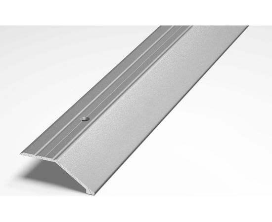 Порог разноуровневый алюминиевый ЛУКА (45 мм, 0,9 м, порошковое покрытие, Серебро) УТ000007599 