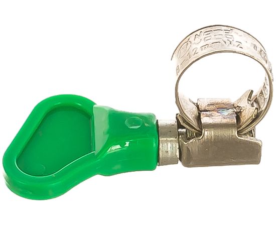 Обжимной хомут из нержавеющей стали Tech-Krep 8х12 с бабочкой 1шт - ярлык 112851 