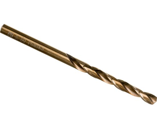 Сверло по металлу КОБАЛЬТ (5.5х57х93 мм; Р6М5К5; класс А1) Gigant GT-140 
