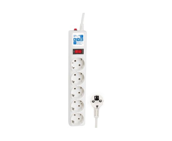 Фильтр-удлинитель B 1.9м 5роз. белый Power Cube SPG-B-6-WHITE 