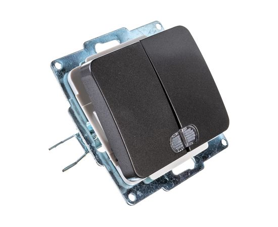 Двухклавишный выключатель с индикатором СВЕТОЗАР ГАММА, SV-54135-DM 