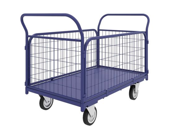 Тележка RUSKLAD платформенная с сетчатыми бортами ТС 6 (800x1200) d200мм 