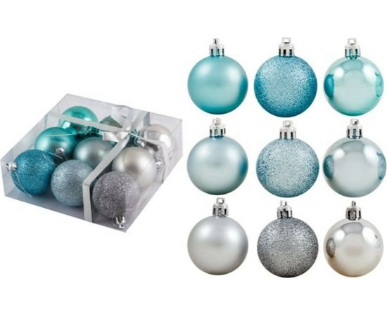 Набор шаров Волшебная страна Иней, 9 шт., 6 см 001271 