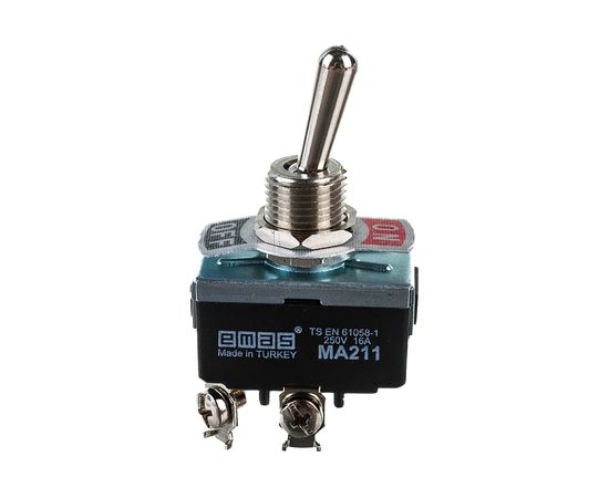 Тумблер Emas ON-OFF дубль контактов, 250В, 16А MA211 – изображение 2