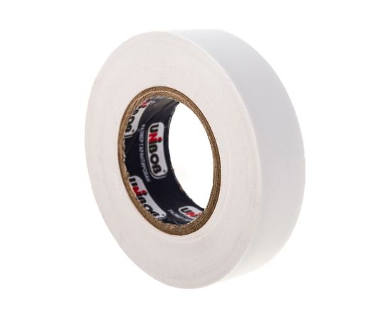 Изолента ПВХ UNIBOB 19 мм х 20 м, белая, 150 мкм 211754 – изображение 2