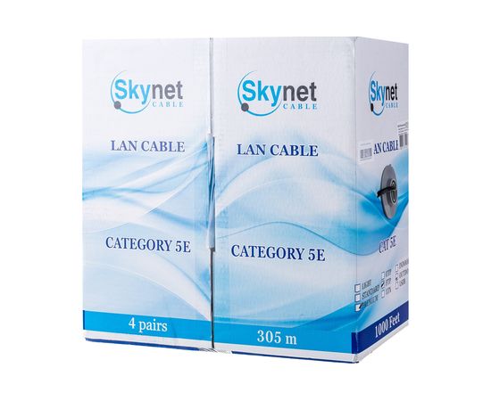 Кабель SkyNet Premium FTP outdoor 4x2x0,51, медный, FLUKE TEST, кат.5e, однож., 305 м, box, черный CSP-FTP-4-CU-OUT – изображение 2