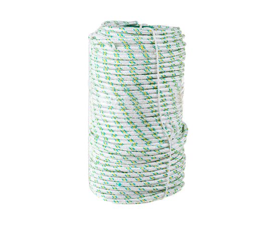 Плетёный капроновый 16-прядный фал с капроновым сердечником, диаметр 8мм, бухта 100м, 1000кгс СИБИН 50220-08 – изображение 2