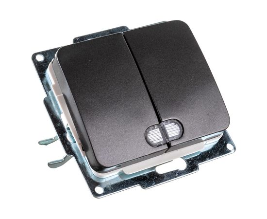 Двухклавишный выключатель с индикатором СВЕТОЗАР ГАММА, SV-54135-DM – изображение 2