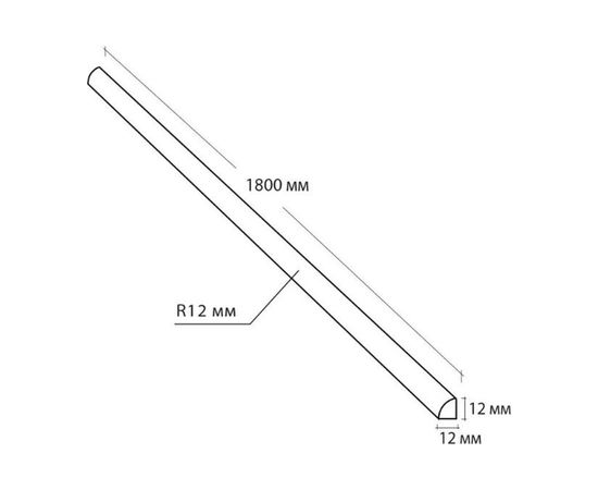Акриловый бордюр для ванны Волшебная палочка P12 1800х12х12 мм УТ000065226 – изображение 3