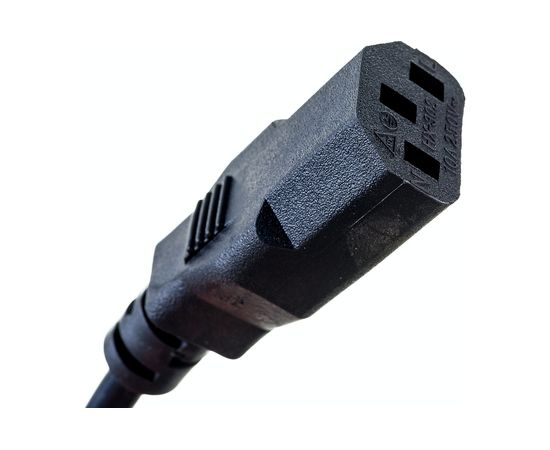 Сетевой шнур REXANT евровилка угловая - евроразъем С13, кабель 3x0,75 кв.мм, длина 1,8 метра 11-1131 – изображение 3