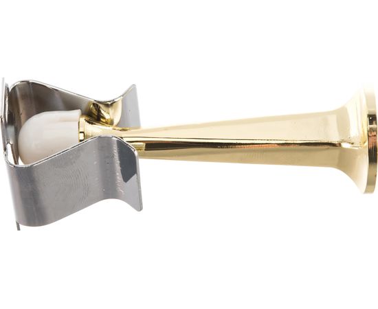 Настенный дверной ограничитель с фиксатором RENZ латунь блестящая, 1 шт. INDS 76 PB – изображение 3