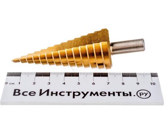 Сверло ступенчатое по металлу HSS TIN 4-30 мм REDVERG 501141 6627086 – изображение 3