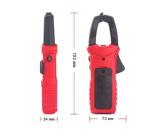 Токовые клещи iCartool 6000 отсчетов, True RMS, LowZ IC-M206B – изображение 3