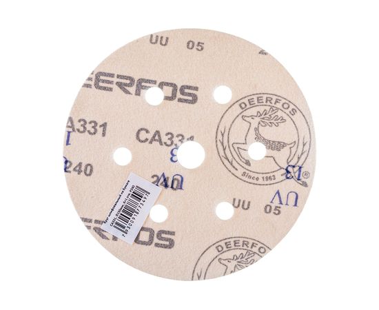 Круг шлифовальный на бумаге СА331 (150 мм; 6+1 отверстий; Р240) Deerfos 7930091773497 – изображение 3
