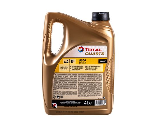 Масло для 4-х тактных двигателей TOTAL QUARTZ 9000 ENERGY 5W40, 4л 10970501 – изображение 4